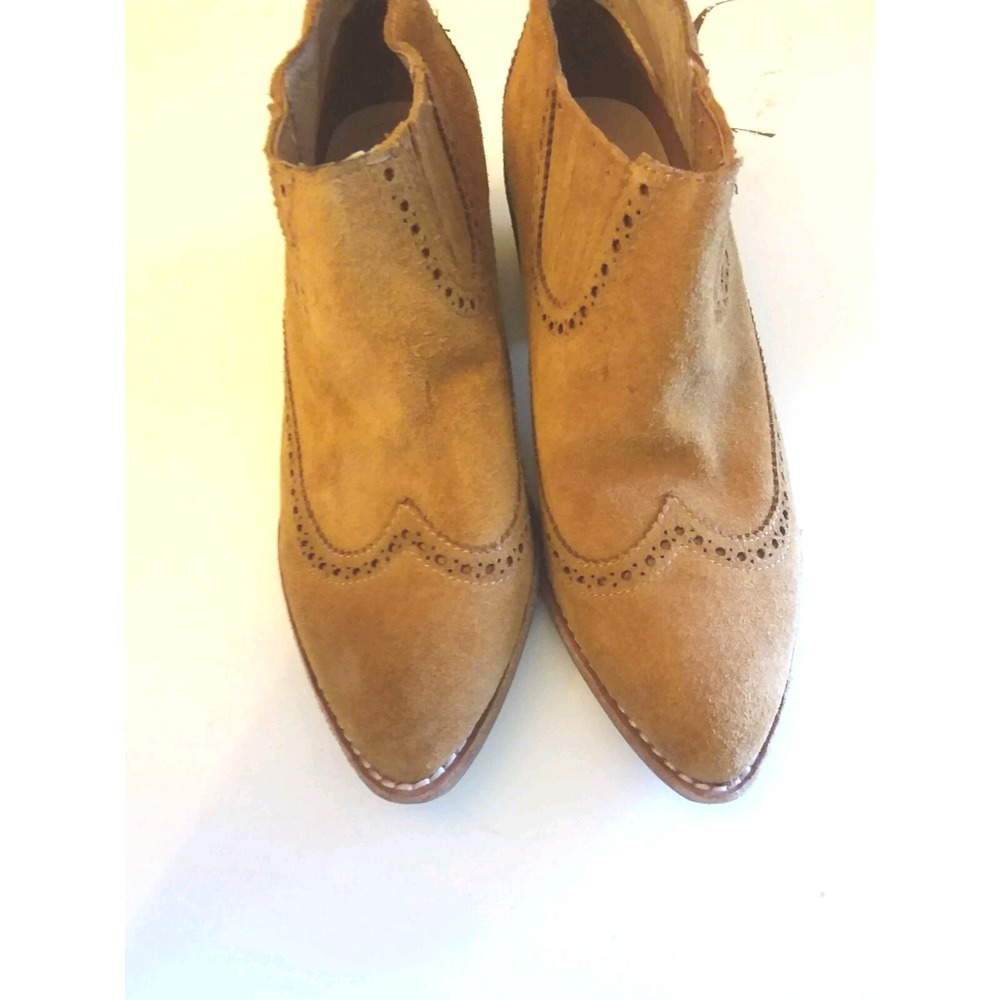 Madewell Boots Women Size 6 The Grayson Chelsea Western Cut Brown Suede Booties